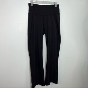 Lululemon Grrove Yoga Pants Black High Rise Flare Leg Leggings Women’s Size 8